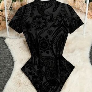 Black Paisley Women's Top